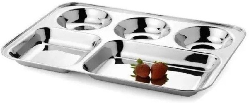 Steel thali 2024 with compartments