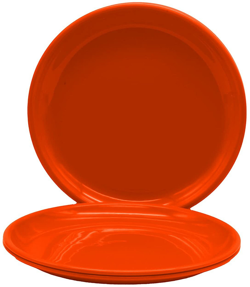 Orange hot sale plastic plates