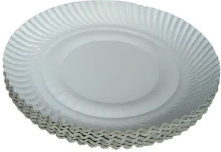 10 inch White Compostable Paper Plates, Imprinted Logo