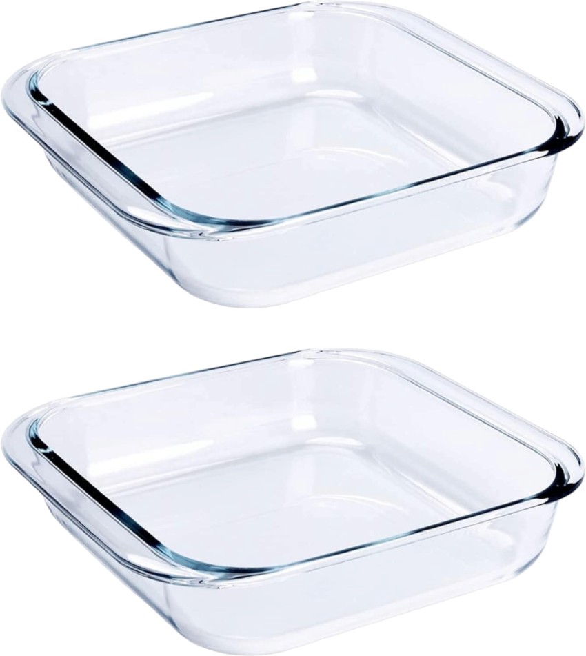 Square glass shop baking dish