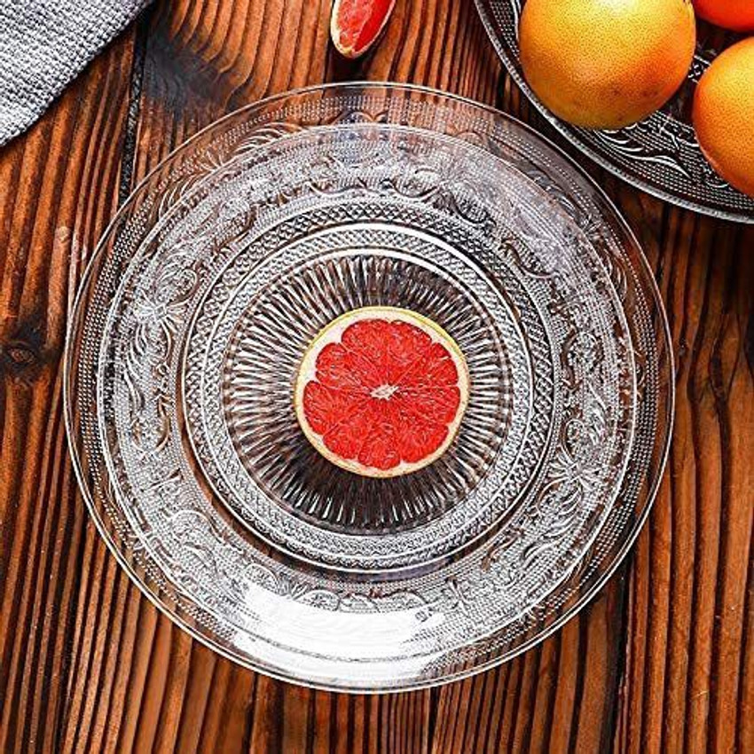 Clear glass serving plates sale