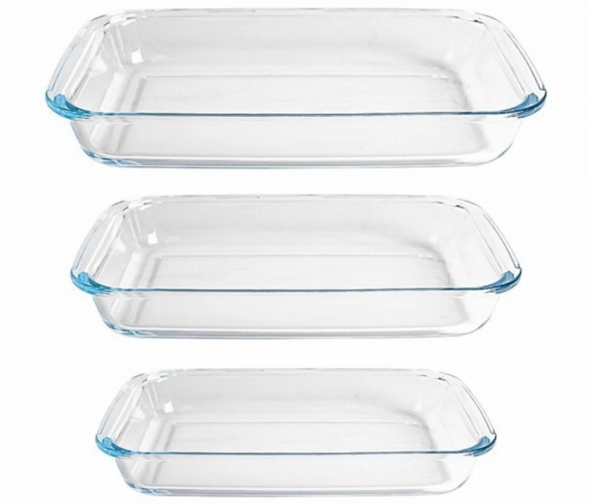 Microwave and oven safe plate glass baking dish high borosilicate