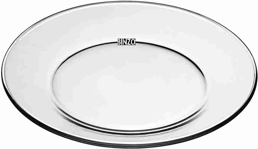 BINZO Glass Dinner Plates Set of 6 10 Inch Big Full Size Plate for Eating Dinner Dinner Plate Price in India Buy BINZO Glass Dinner Plates Set of 6 10 Inch Big Full