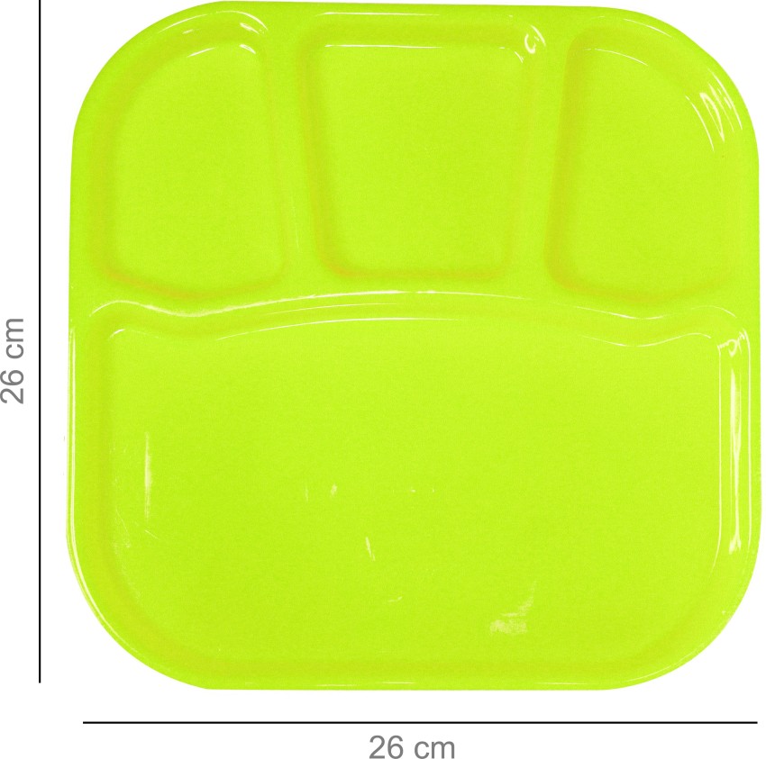 White 10 Compartment Plate -  - Virgin Plastic Thalis