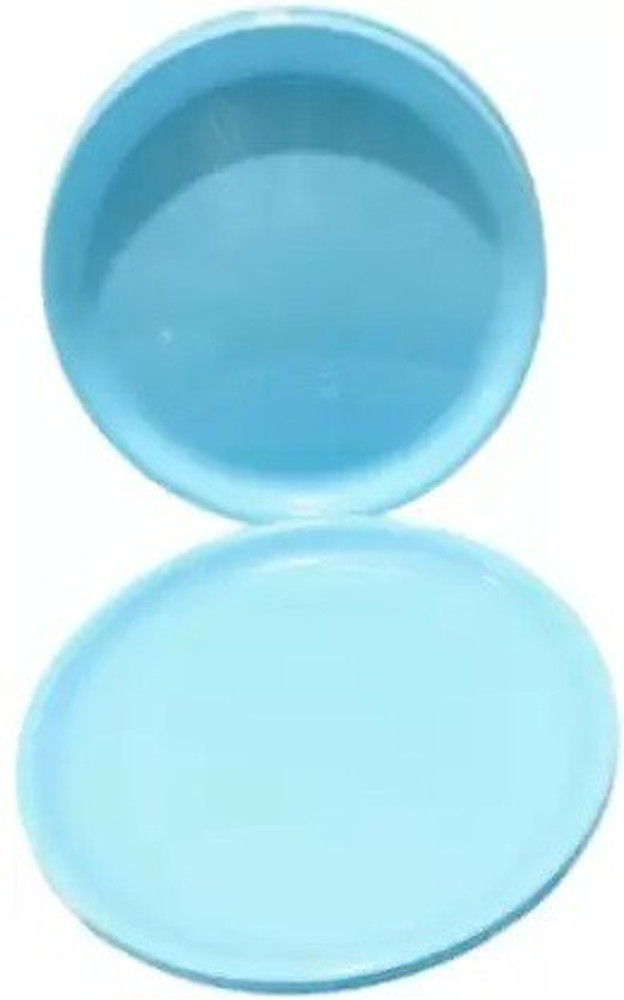 AWICKTIK Plastic Round Full Plates Aqua blue For Daily Use and