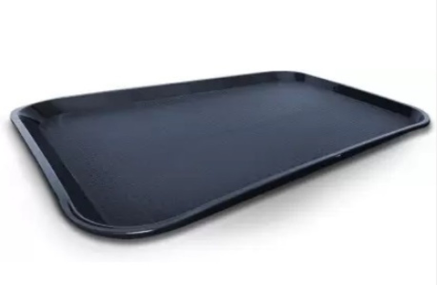 TRILOKNKS Cafe Cafeteria Fast Food Serving Tray, Black (14 x 18