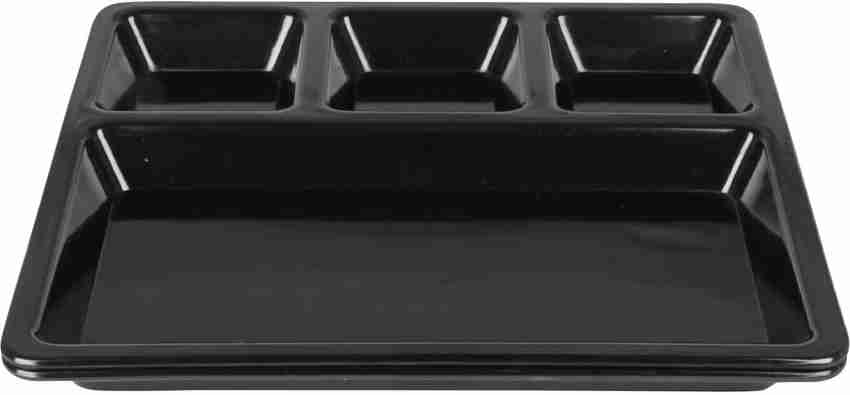 TWINK 4 Compartment melamine Black Square Plates For Breakfast Restaurant Canteen Sectioned Plate Price in India Buy TWINK 4 Compartment melamine Black Square Plates For Breakfast Restaurant Canteen S...