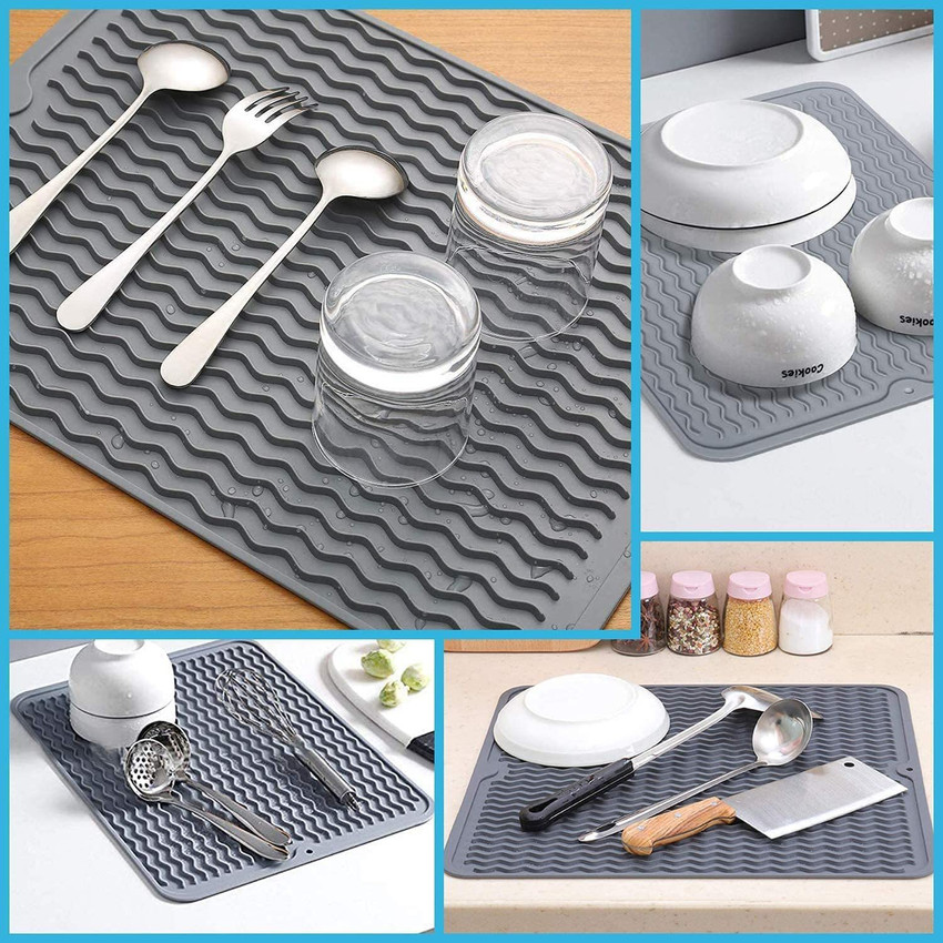 1pc Multi-functional Silicone Kitchen Mat For Drying, Kitchen