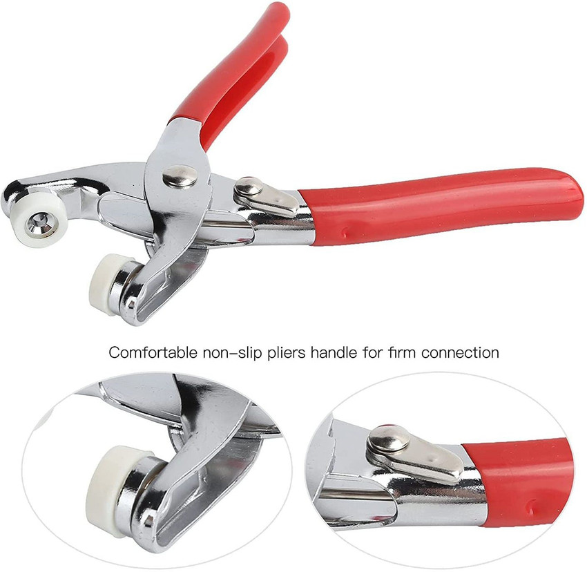 PRM 100 Pcs Silver Rivets Grommet Eyelet Setting Pliers Tool for