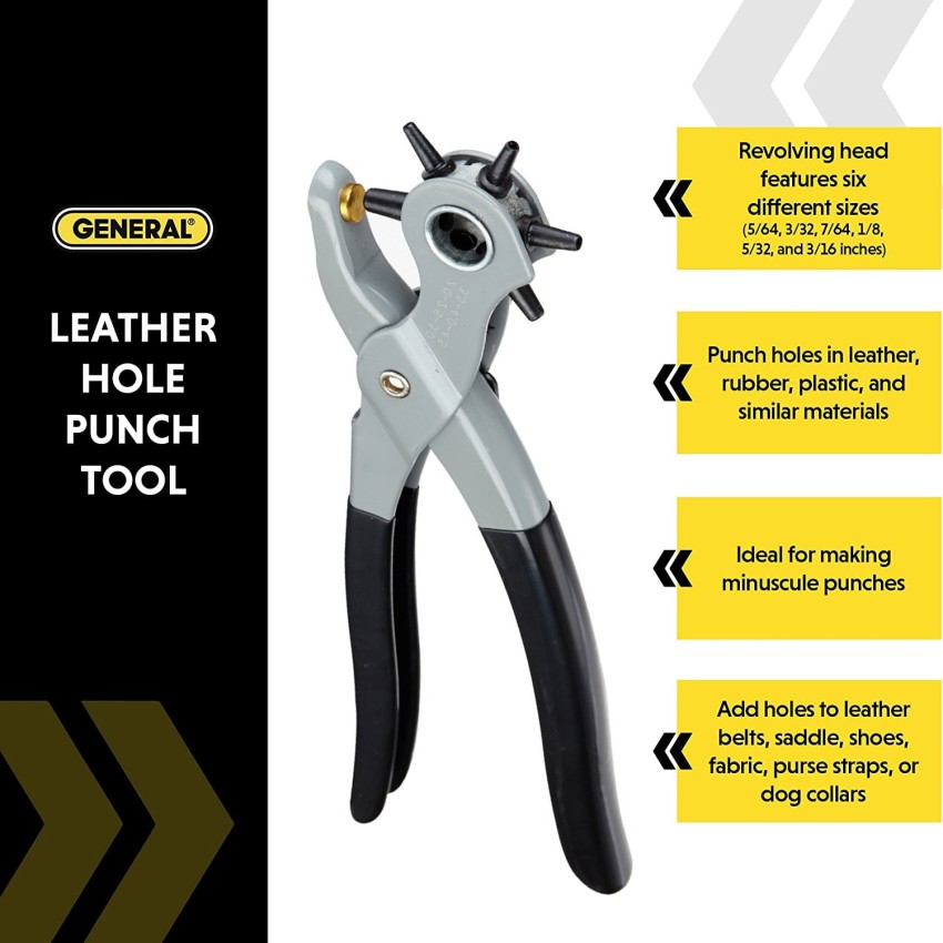 1pc Revolving Leather Hole Punch Plier With Multiple Hole Sizes