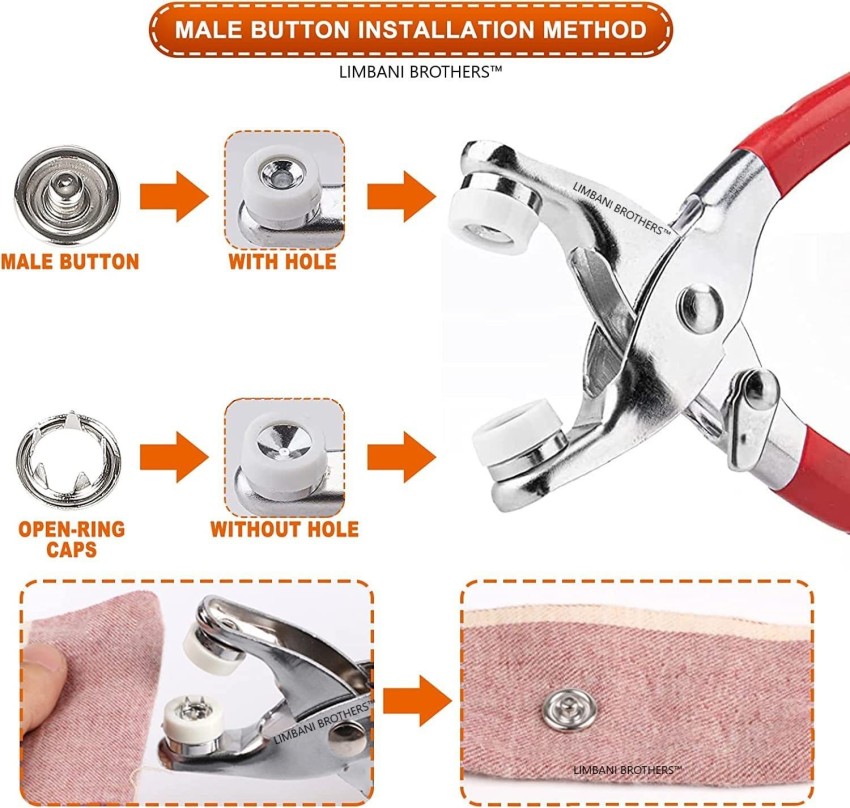 Snap Fastener Kit Adjustable Pliers For Snap Buttons,snap Fastener Tool Kit  With Snap Button Set Fo