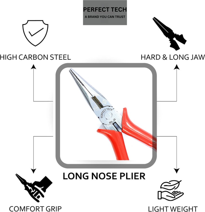 PERFECT TECH 1NPLRED Needle Nose Plier Price in India - Buy PERFECT TECH  1NPLRED Needle Nose Plier online at
