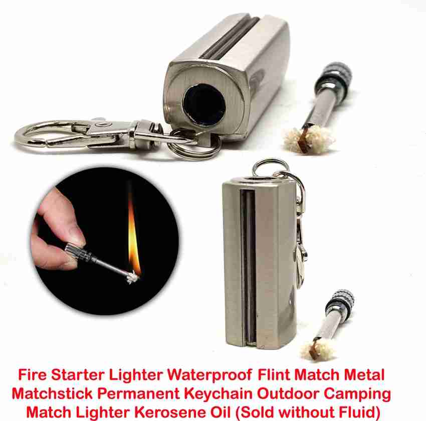 FITUP New Flint Metal Matchstick Fire Starter, Great Kerosene Refillable  Lighter Gift Ideas and Emergency Survival Gear Pocket Lighter Price in  India - Buy FITUP New Flint Metal Matchstick Fire Starter, Great