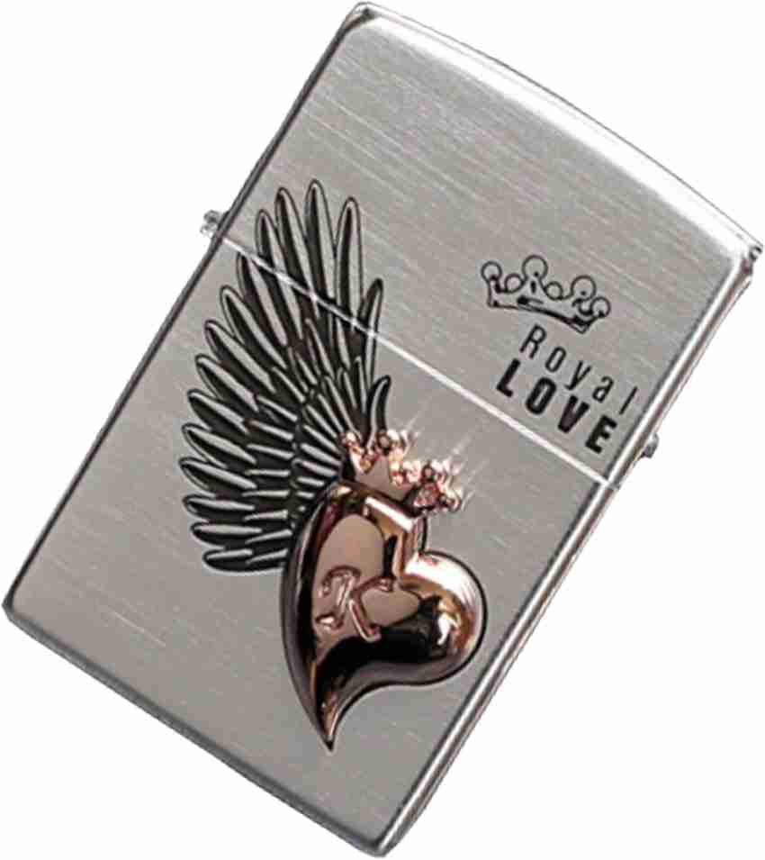 POIH Metal Body Flip Up Cigarette Lighter Pocket Lighter For Men
