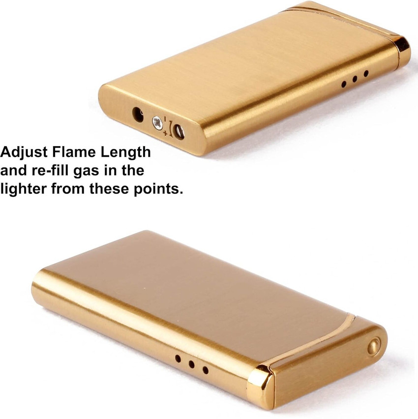 VIOVI Golden Premium Slim Sleek Classy Elegant Lighter Full