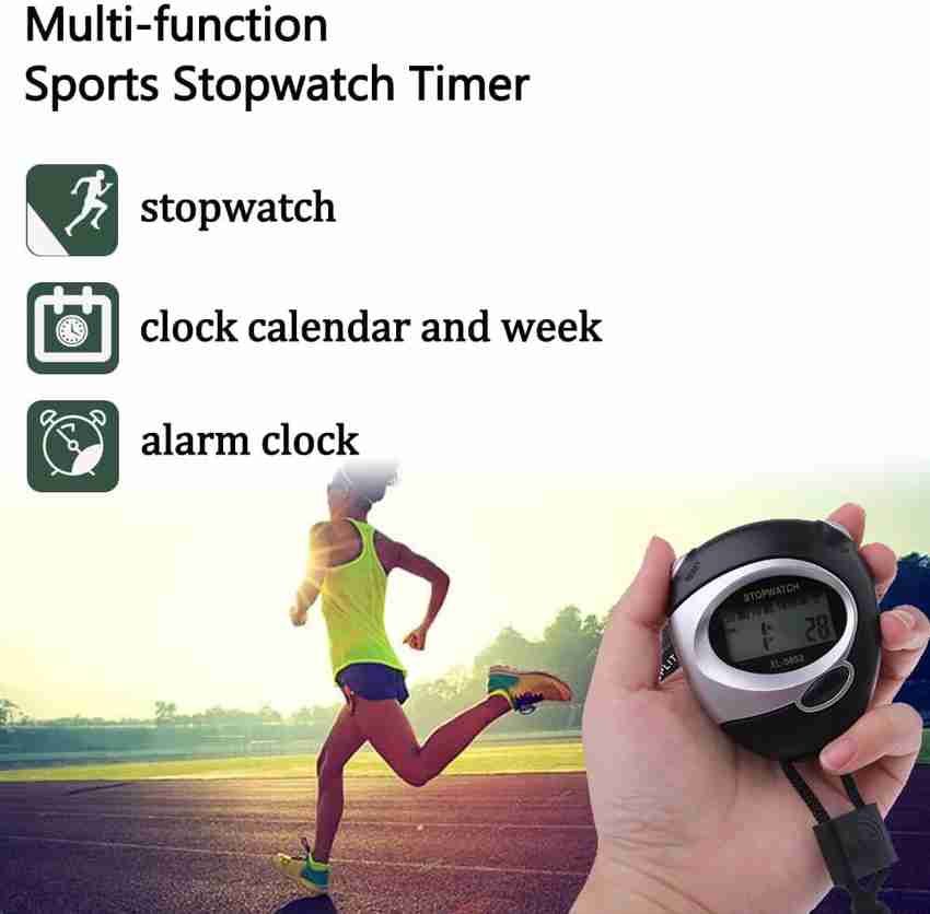 RHONNIUM Multifunctional Digital Hand Held Sports Stopwatch