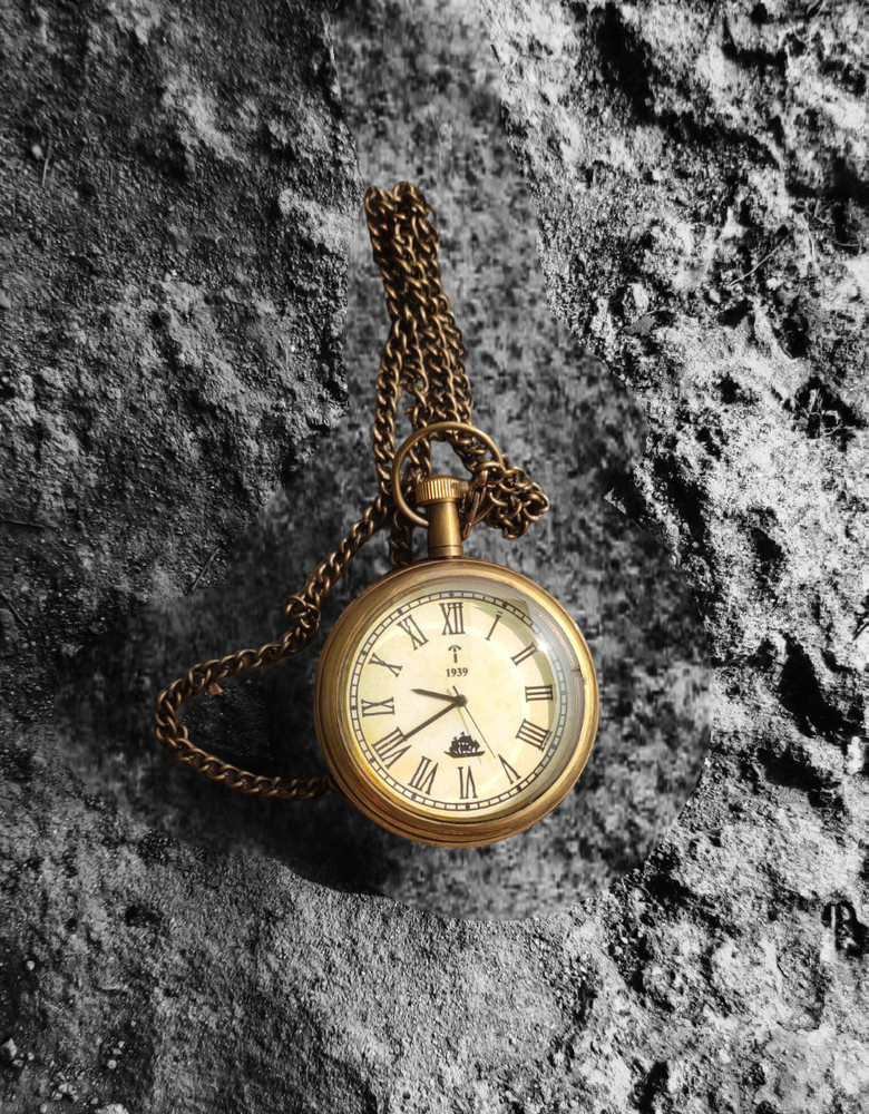 Brass outlet pocket watch