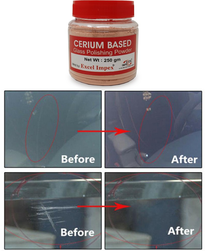 Excel Impex Cerium Oxide Glass Scratch Remover Glass Polishing Powder,  Cerium Oxide Powder 900 gram : : Industrial & Scientific