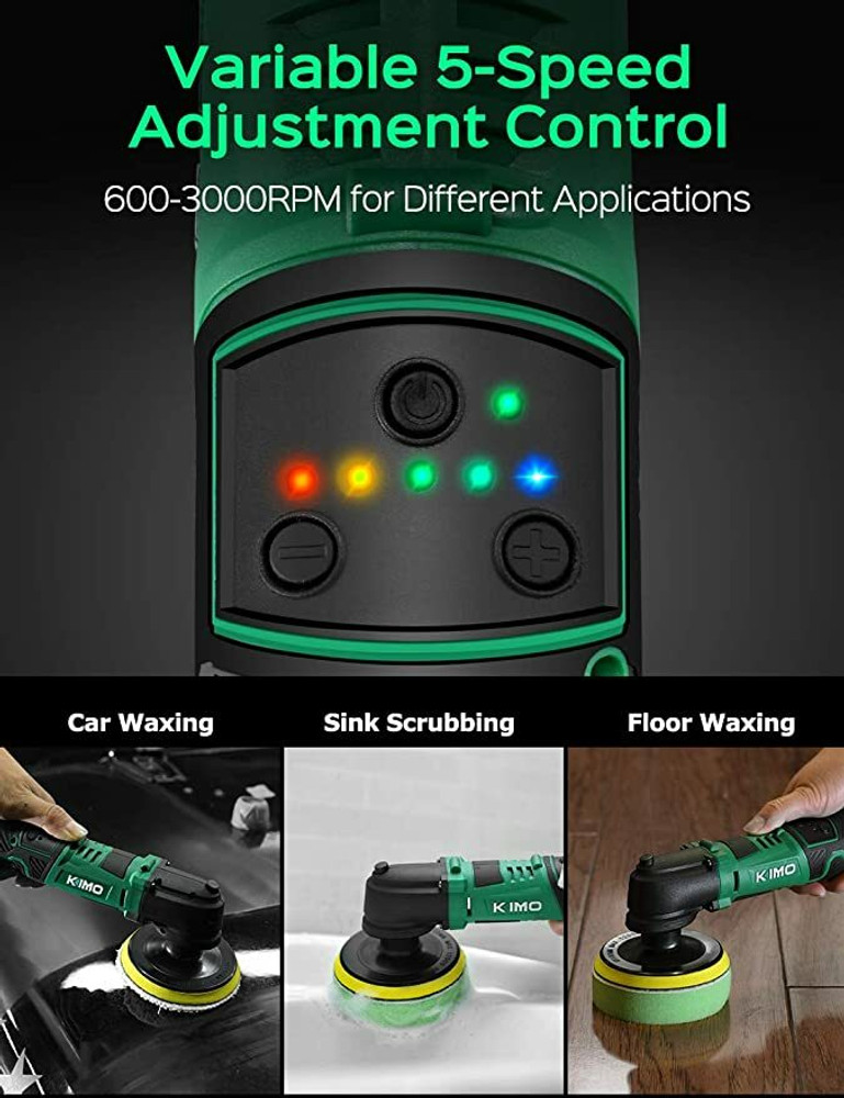 Kimo Cordless Car Buffer Polisher Waxing Machine with Variable