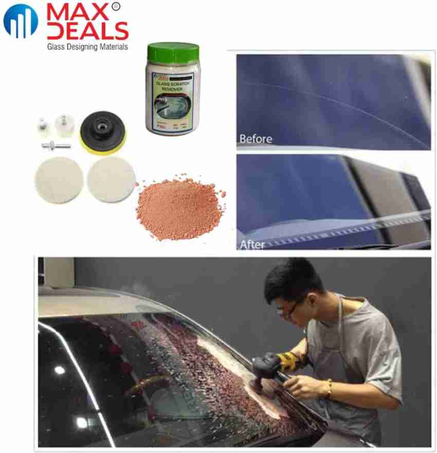 max deals Glass Scratch Remover Cerium Oxide Powder for  Glass/Mirrors/Windshield 250 gm Glass Polisher