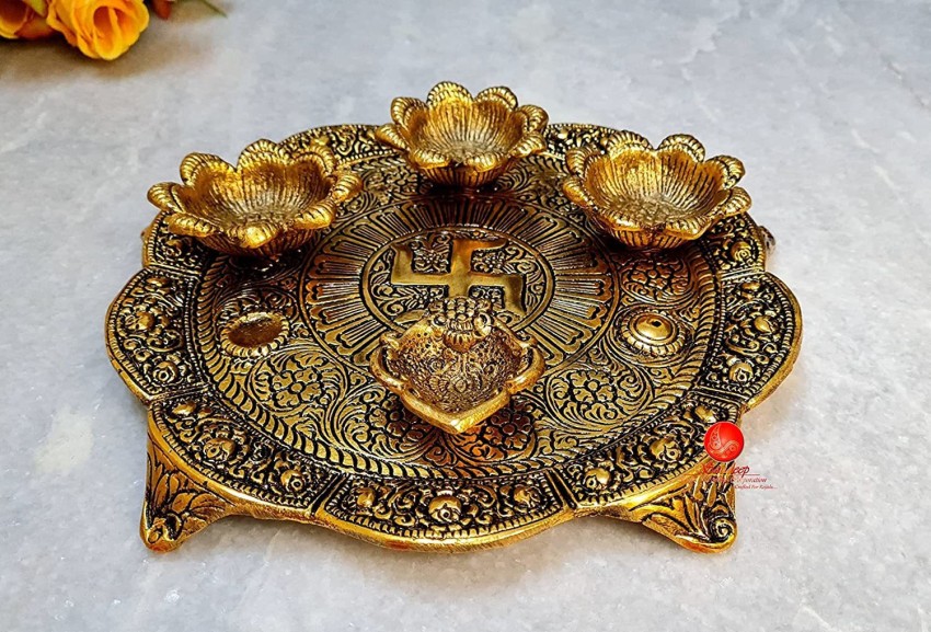 SPHINX BRASS POOJA THALI SET – 7 ARTICLES –