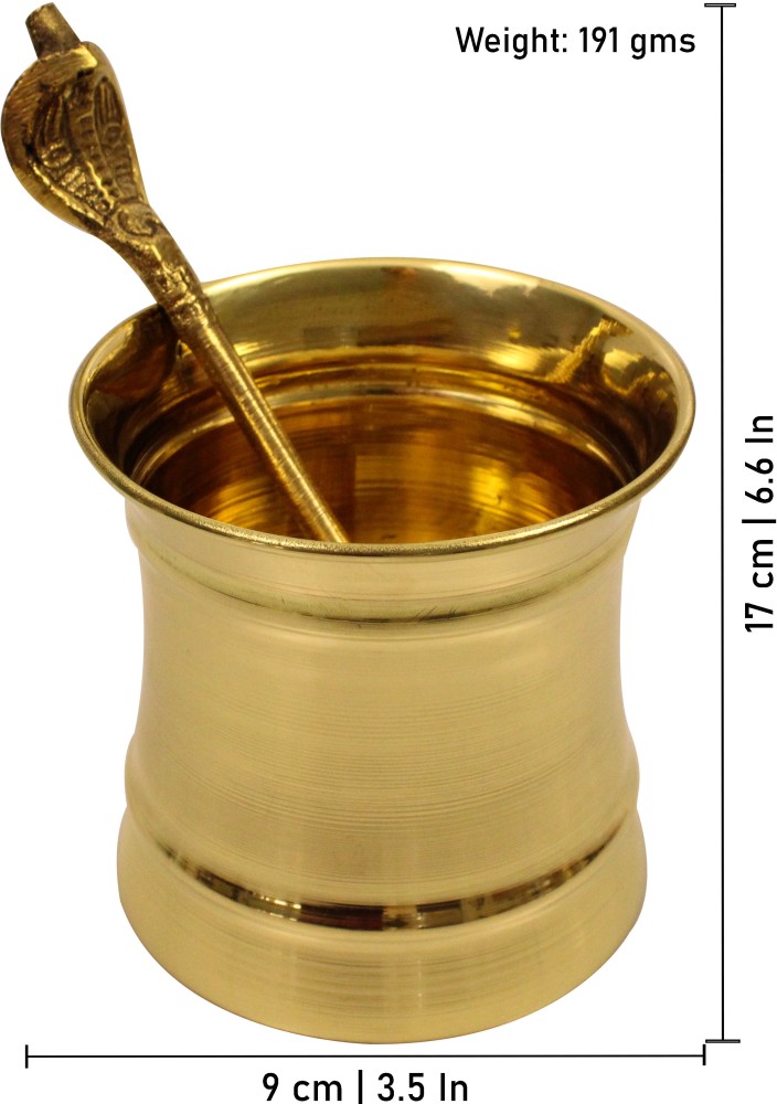 shinde exports Brass/Pital ladle/ pali/ spoon for pooja daily use