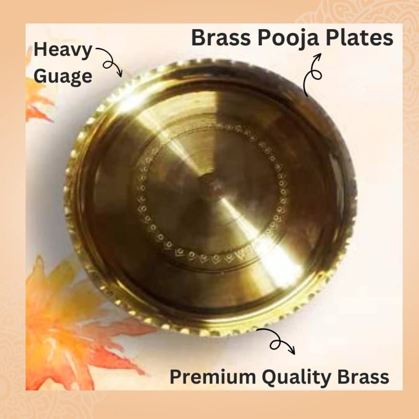 Handcrafted Premium Brass Plate for Home Decor