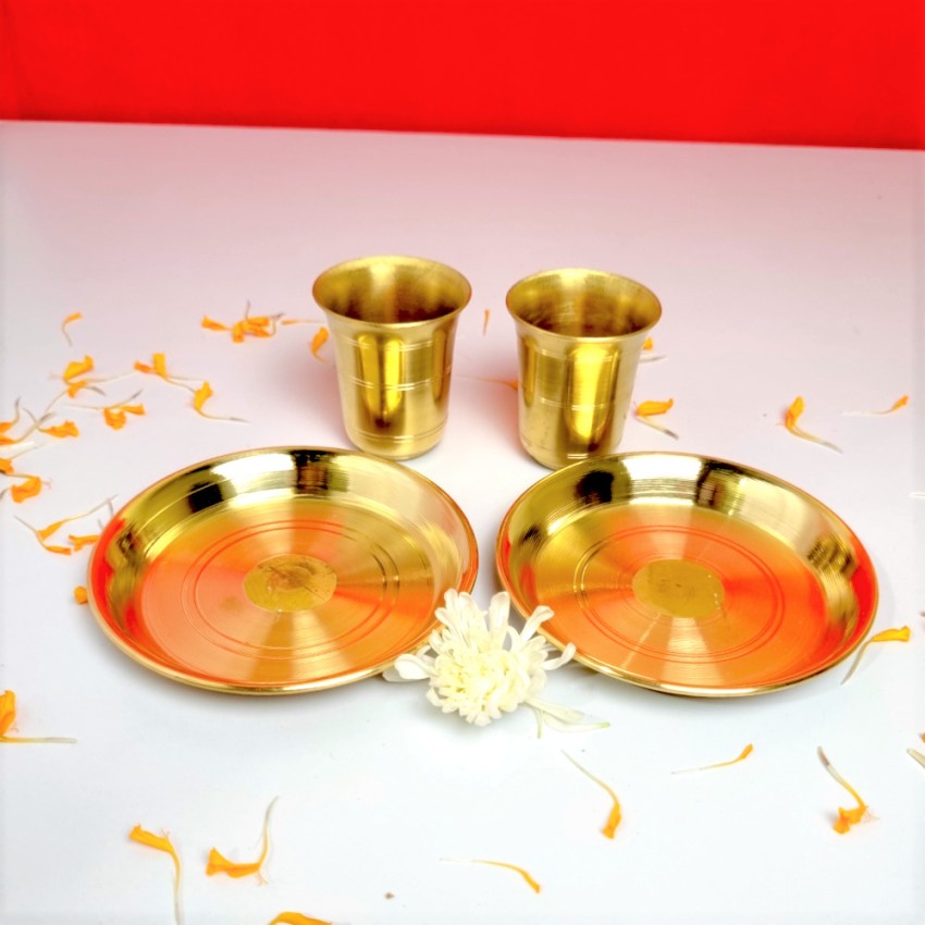 Divine Bazaar Brass Pooja Thali Set, Brass Puja Item Combo set Brass Price  in India - Buy Divine Bazaar Brass Pooja Thali Set, Brass Puja Item Combo  set Brass online at