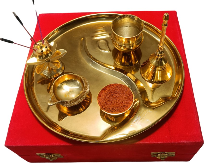 Brass Pooja Items, Copper Pooja Ghanti, Pooja Thali