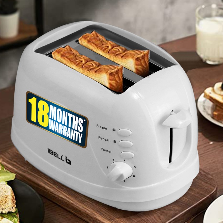 iBELL TOAST600M Pop up Bread Toaster 750W 2Slices 7 Browning Mode Defrost Reheat 750 W Pop Up Toaster Price in India Buy iBELL TOAST600M Pop up Bread Toaster 750W 2Slices 7 Browning