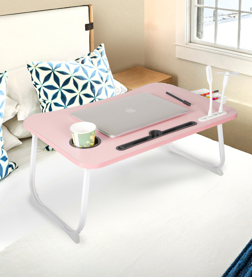 Flipkart Perfect Homes Studio Foldable Desk with Cup Holder Wood