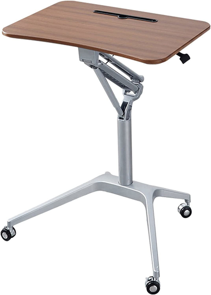 Portable laptop top table on wheels