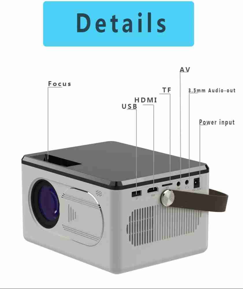 IBS UC 500 PROJECTOR, 400LM Portable Mini Home Theater LED Projector with  Remote Controller, Support HDMI, AV, SD, USB Interfaces (Yellow) 3500 lm  LED Corded Portable Projector Price in India - Buy