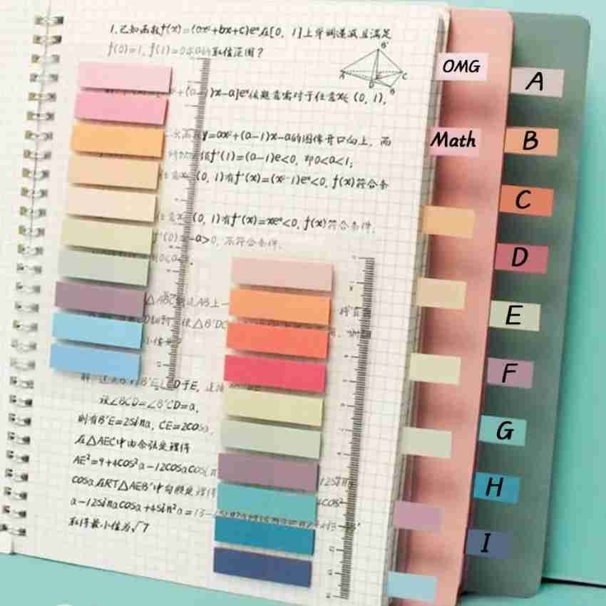 1200 PCS Sticky Tabs, Transparent Small Sticky Notes Flags Index Tabs Pastel  Sticky Tabs for Annotating Books Coloured Page Markers Sticky File Tabs for  School and Office 