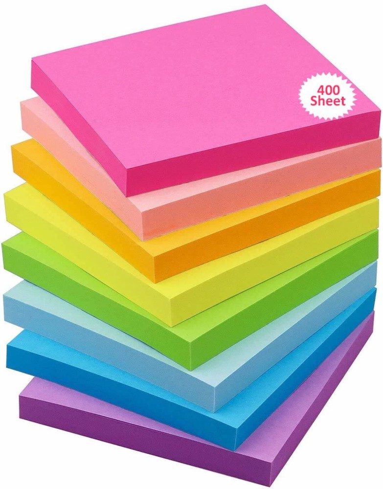 Post It Sticky Notes Reminders Self Adhesive 76mm Neon Colours Paper Memo  Pads