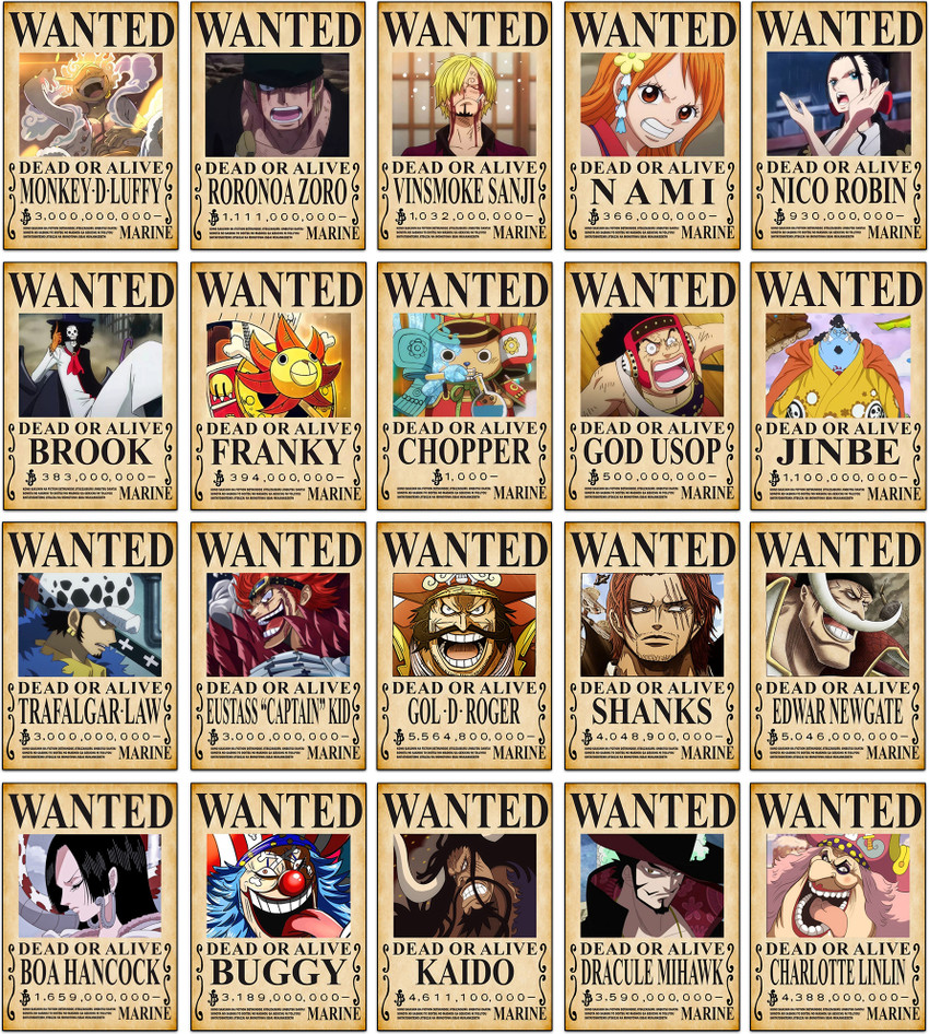 All One Piece live action bounty posters