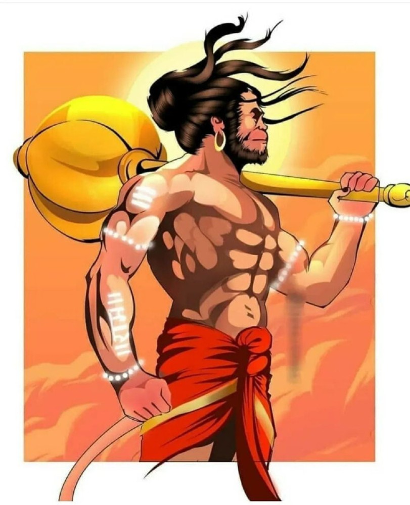 Lord Hanuman Bajrangbali Hd Matte Finish Wall Poster Paper Print ...