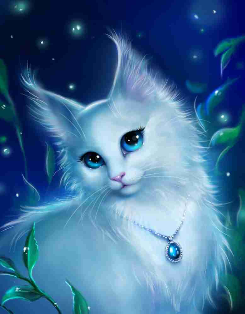 Cats Hd Anime Cats Fantasy Cats Painting Hd Matte Finish Poster