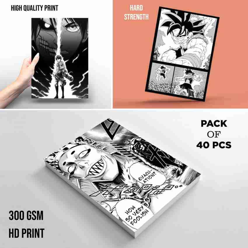 Buy CLICKEDIN Set of 40 Mix Amine manga style collages Poster for walls 300  GSM thick paper A4 Size (7x10 inch) anime wall posters High-Quality Printed  Special Moments Poster Paper Print Online