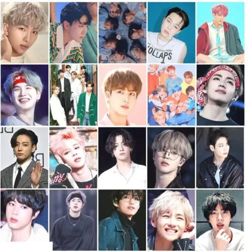 BTS Photocards Pack Of 16 (14 Individual & 2 Group), BTS All Member  Photocard Pack, For BTS ARMY, BTS Merch