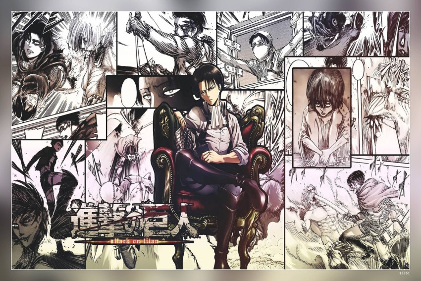 Shingeki No Kyojin Levi Eren Anime Poster – My Hot Posters