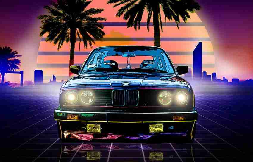 the sun music neon bmw wallpaper Paper Print - Music posters in India - Buy  art, film, design, movie, music, nature and educational  paintings/wallpapers at