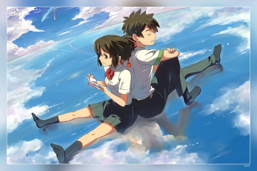 Cute couple mitsuha miyamizu taki tachibana  Fondo de anime de anime  Dibujos de anime Taki Your Name HD phone wallpaper  Pxfuel