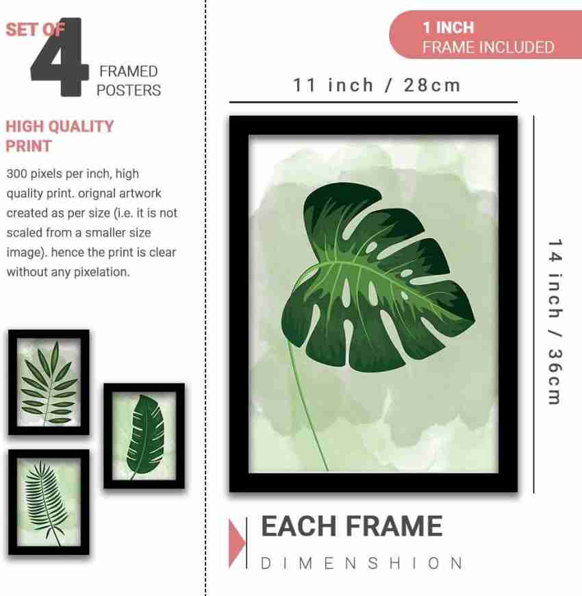 Set of 8 Wall Art Prints  8 Piece Tropical Leaf Print Set