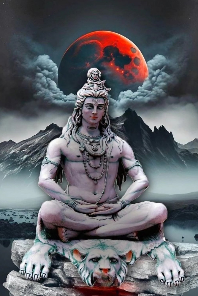 Shiv ji Poster Shiv Parvati Mahadev Mahakal Bholenath Lord Shiva Hindu God HD wall Poster Aesthetic Poster Wall Decor 18X12 inch Shiva Single 428 Photographic Paper Religious posters in India Buy art