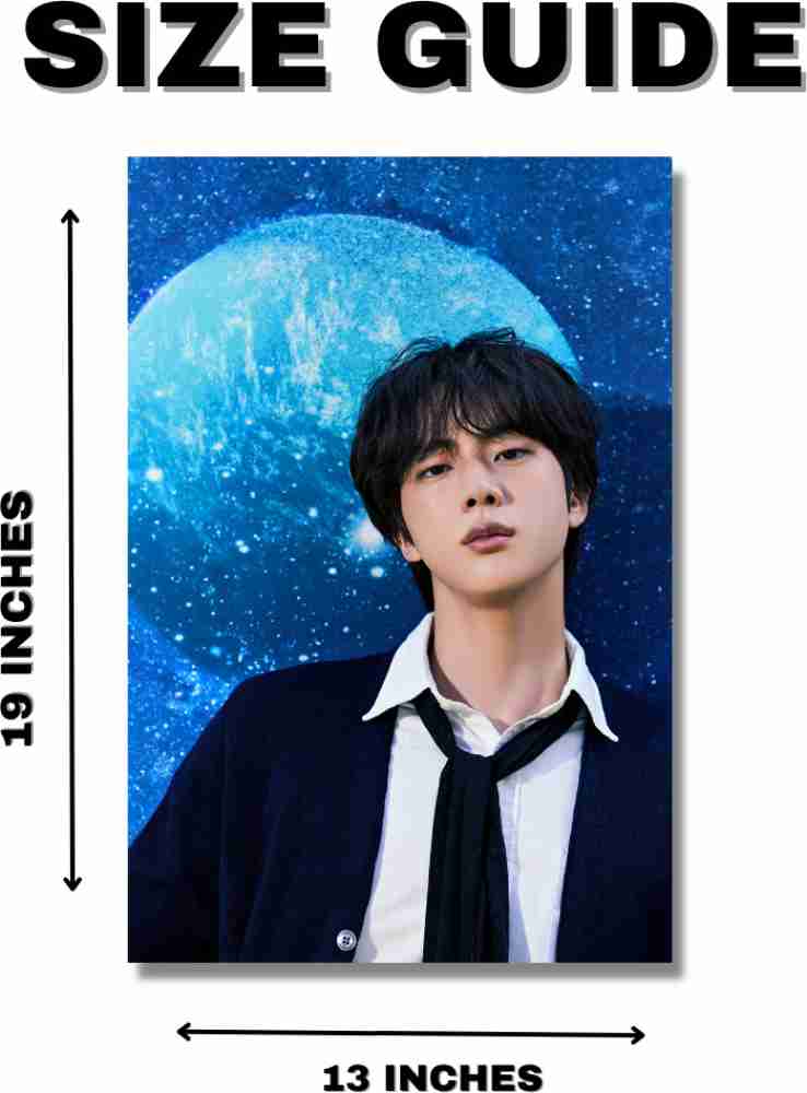 BTS JIN POSTER (13x19 Inches) 300 GSM Wall Poster | BTS Wall Decor 