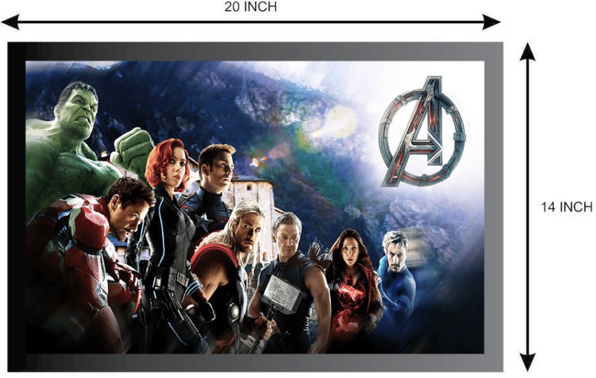 The Marvel Avengers Wall Poster For Room With Gloss Lamination M87