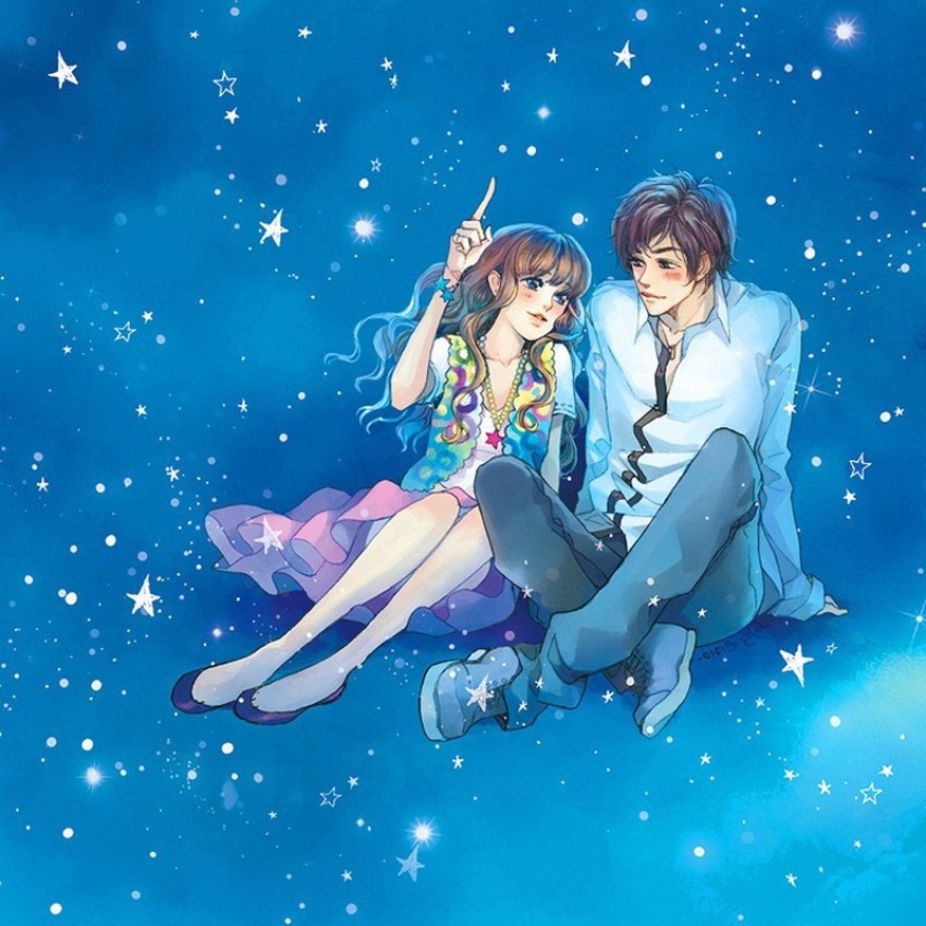 Beautiful cute couples anime Poster Multicolor Photo Paper Print Poster  Photographic Paper - Animation & Cartoons posters in India - Buy art, film,  design, movie, music, nature and educational paintings/wallpapers at