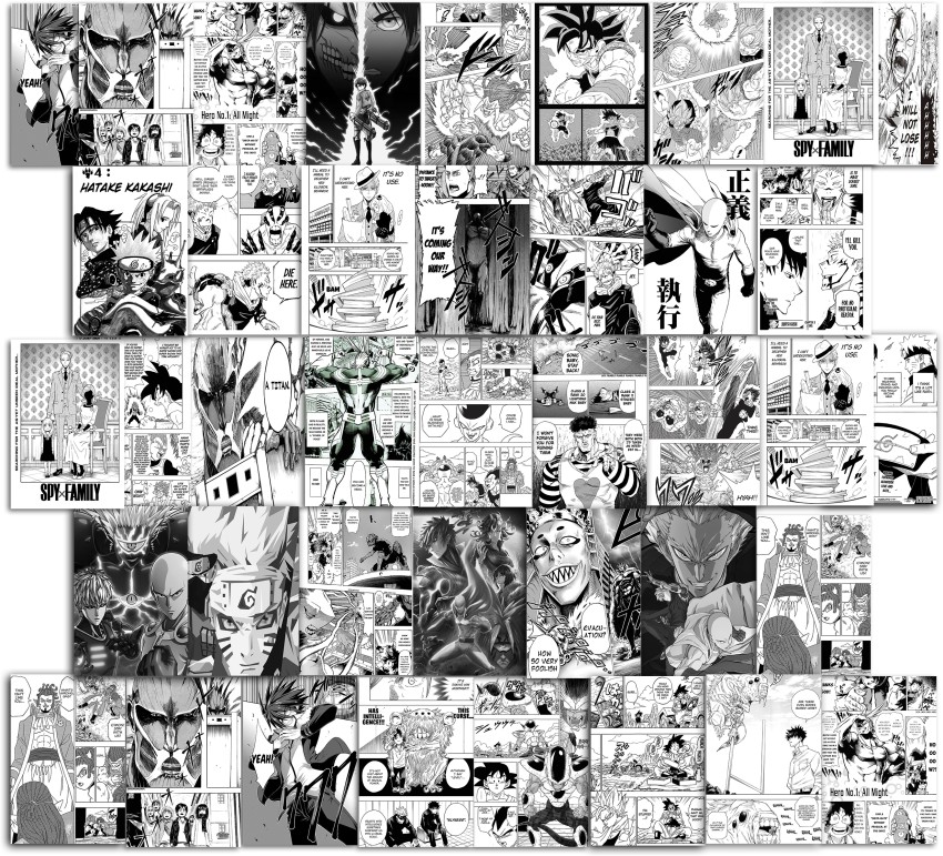 Buy CLICKEDIN Set of 40 Mix Amine manga style collages Poster for walls 300  GSM thick paper A4 Size (7x10 inch) anime wall posters High-Quality Printed  Special Moments Poster Paper Print Online