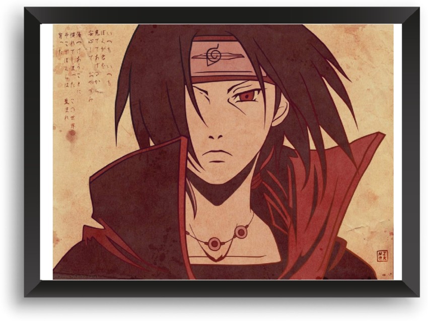 Itachi Uchiha Framed Poster Original Art Anime Naruto